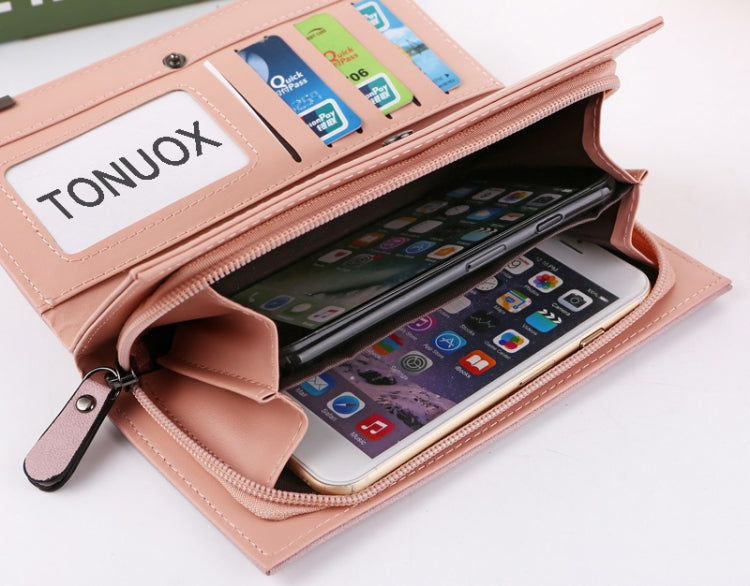 Women Long Wallet Zipper Clutch Card Holder Coin Purse ID Wallet Green