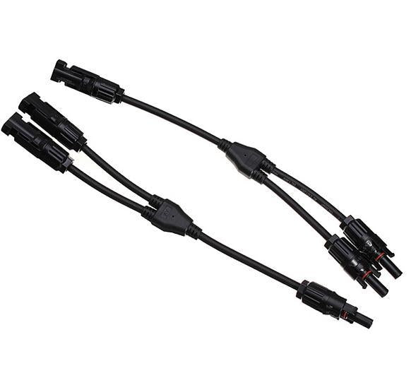 1 Pair MC4 Branch Y Adapter Connectors M/M/F and F/F/M for Solar Panels Cable