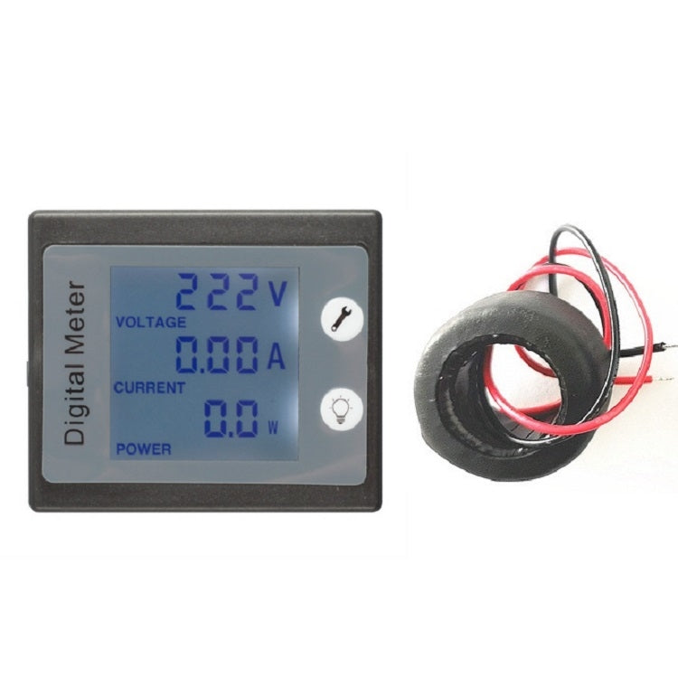 peacefair PZEM-011 AC Digital Display Multi-function Voltage and Current Meter Electrician Instrument, Host + Closed CT, Host + Opening CT