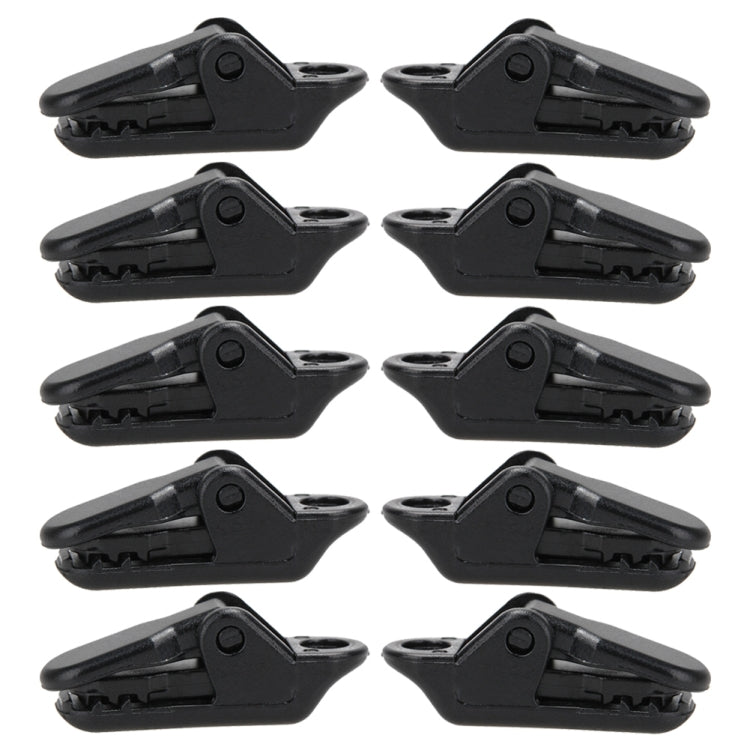 10pcs Tents Accessories Awning Wind Rope Clamp Plastic Clip Outdoor Camping Tent Alligator Cip Hook, Plastic Clip