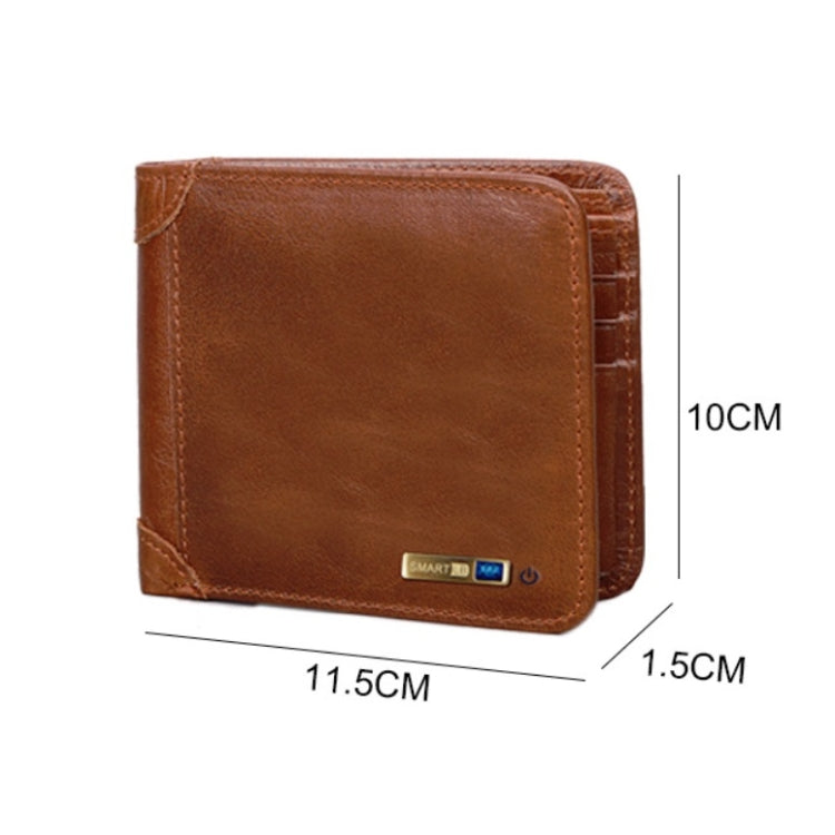 Men Leather Business Wallet Smart Anti-Lost Anti-Theft Wallet, Smart