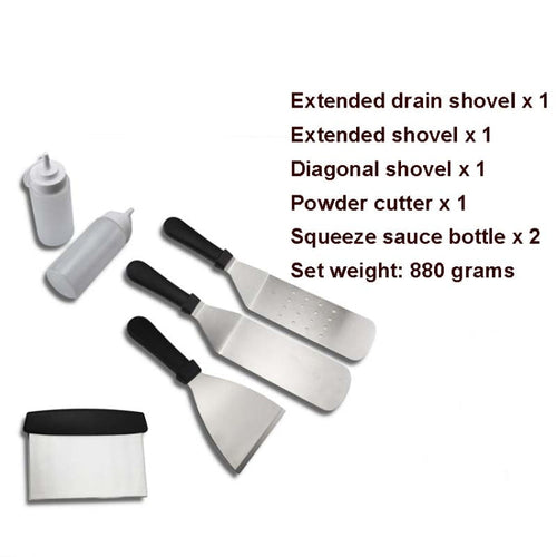 6 PCS/Set Outdoor Stainless Steel Barbecue Tool Set Tomato Sauce Bottle BBQ Grill Set