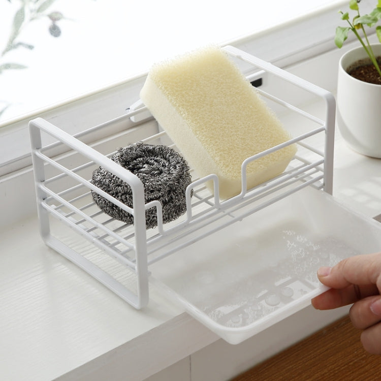 Kitchen Iron Drain Rack Steel Ball Soap Dishcloth Storage Rack, Kitchen Drain Rack