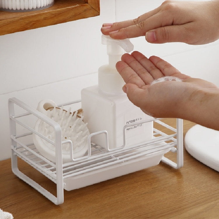 Kitchen Iron Drain Rack Steel Ball Soap Dishcloth Storage Rack, Kitchen Drain Rack