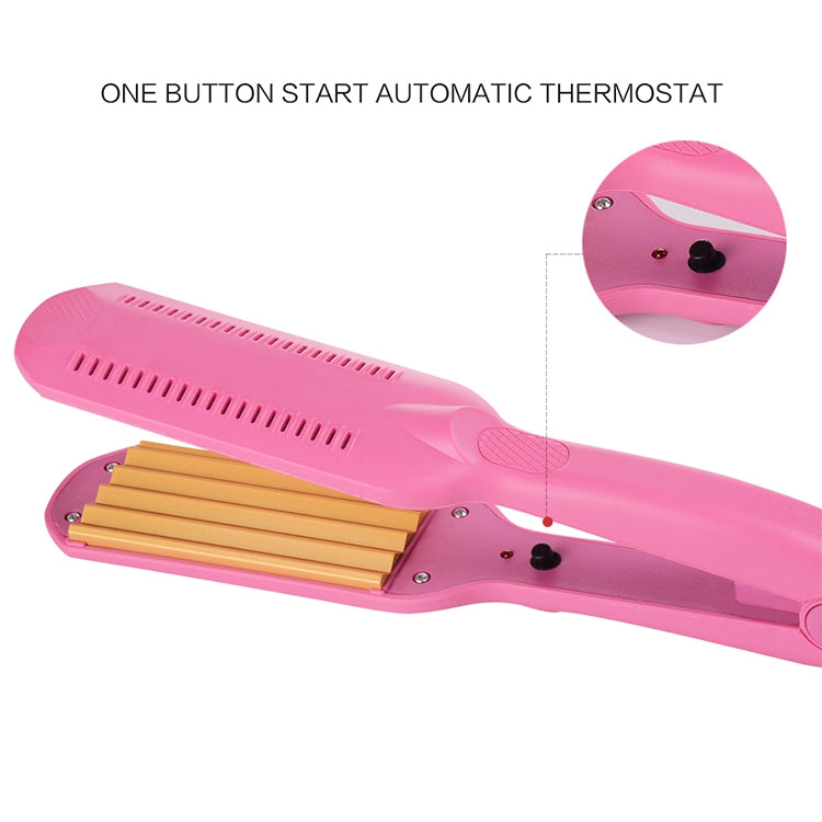 220V Professional Ceramic Corrugated Curling Iron, Blue, Pink, Red, Rose red, White