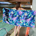Printed Soft Bath Towel Adult Cotton Beach Pad Towel Size: 147x71cm(Color Leaves KS-1)