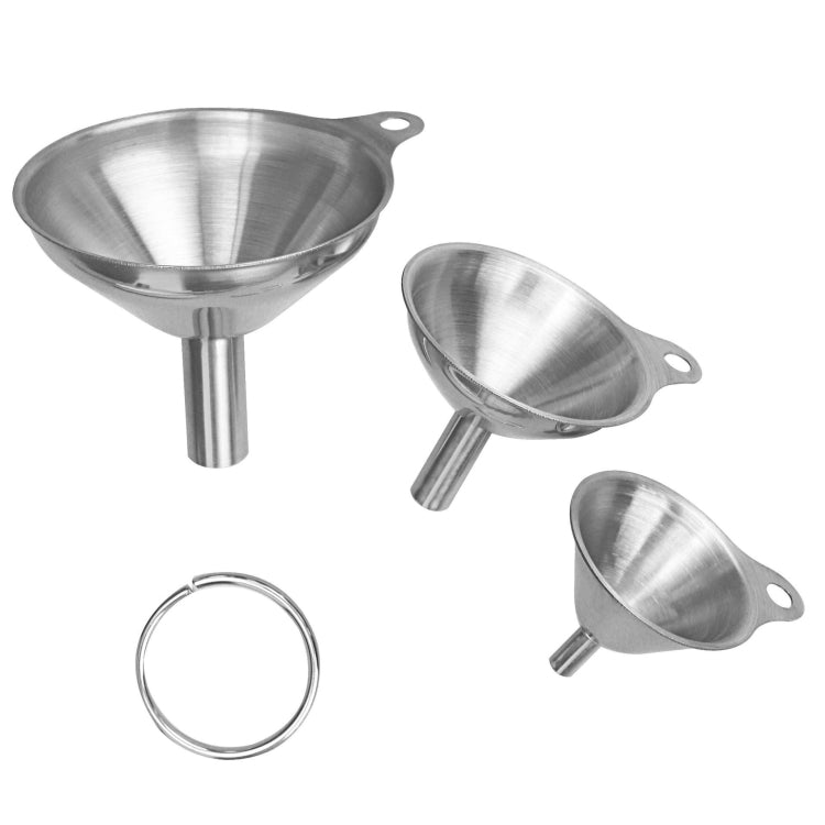3 in 1 Stainless Steel Funnel Mini Funnel Oil Leaking Wine Leaking Integrated Liquid Dispenser Set, Oil Leaking