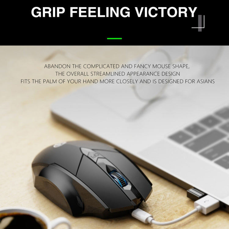 Inphic A1 6-Tasten 1000/1200/1600 DPI Home Gaming kabellose mechanische Maus, Farbe: Grau Kabellos+Bluetooth 4.0+Bluetooth 5.0, Schwarz Kabelloses Laden Silent-Version, Grau Kabelloses Laden Silent-Version, Grau Kabellos+Bluetooth 4.0+Bluetooth 5.0