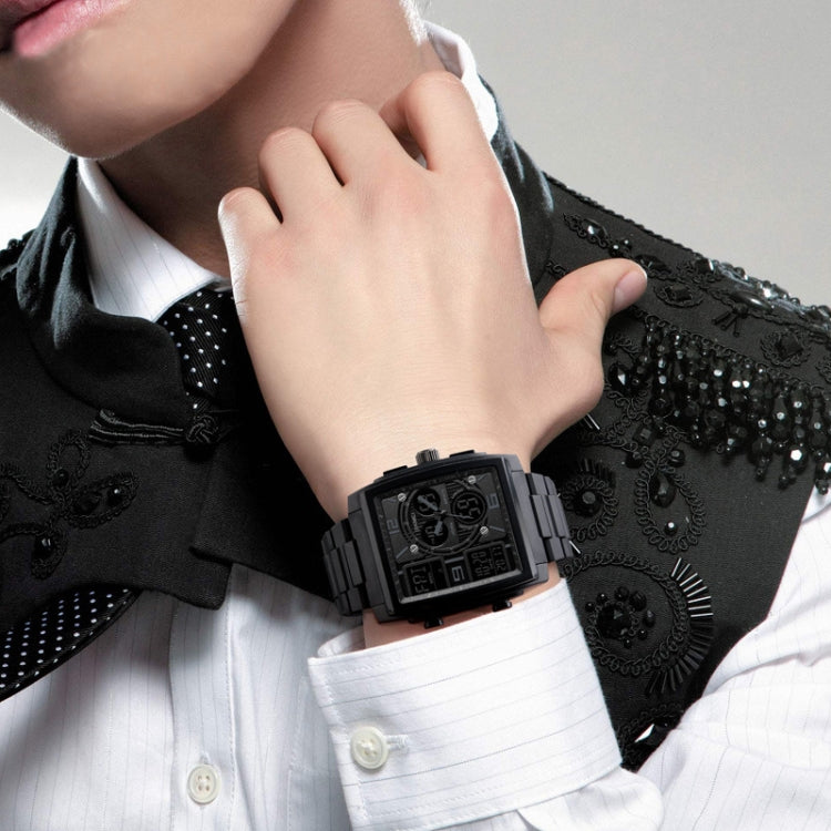 SKMEI 1274  Men Fashion Electronic Watch Multifunctional Outdoor Sports Watch, Red, Blue, Black, Golden