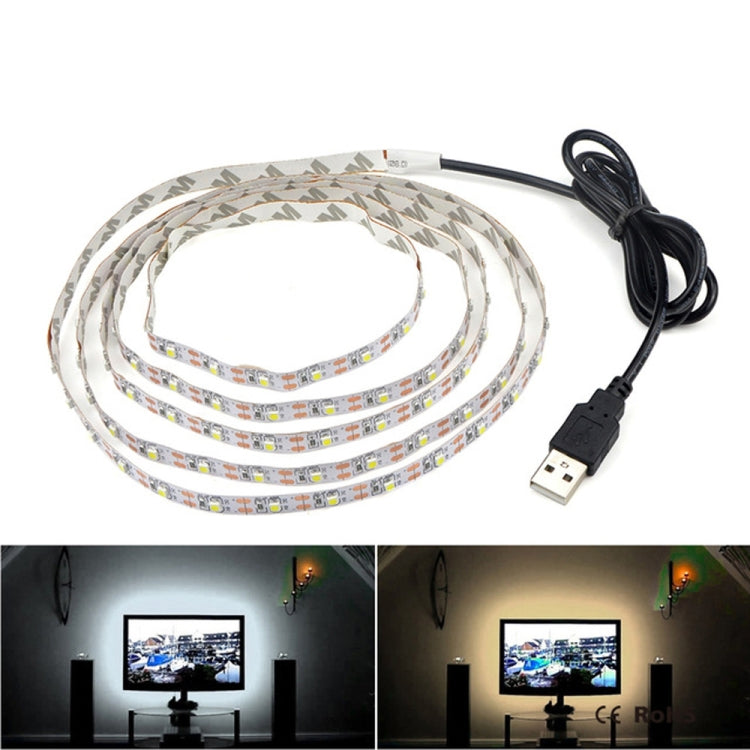 USB-betriebener SMD 2835 Epoxidharz-LED-Streifen für weihnachtliche Tischdeko, TV-Hintergrundbeleuchtung, 50 cm, 1 m, 2 m, 3 m, 4 m, 5 m