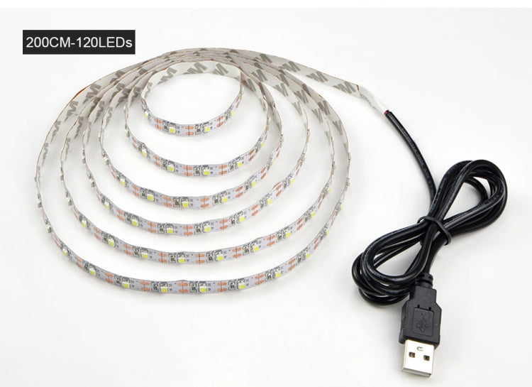 USB-betriebener SMD 2835 Epoxidharz-LED-Streifen für weihnachtliche Tischdeko, TV-Hintergrundbeleuchtung, 50 cm, 1 m, 2 m, 3 m, 4 m, 5 m