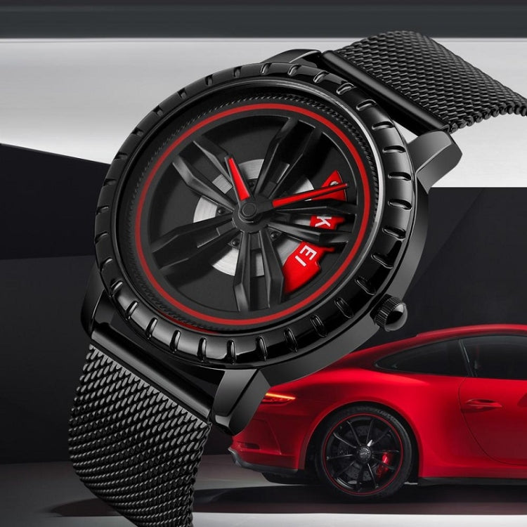 SKMEI 1634 Men Waterproof Watch Fashion Quartz Watch, Black Mesh Belt, White Mesh Belt, Black Steel Belt, White Steel Belt