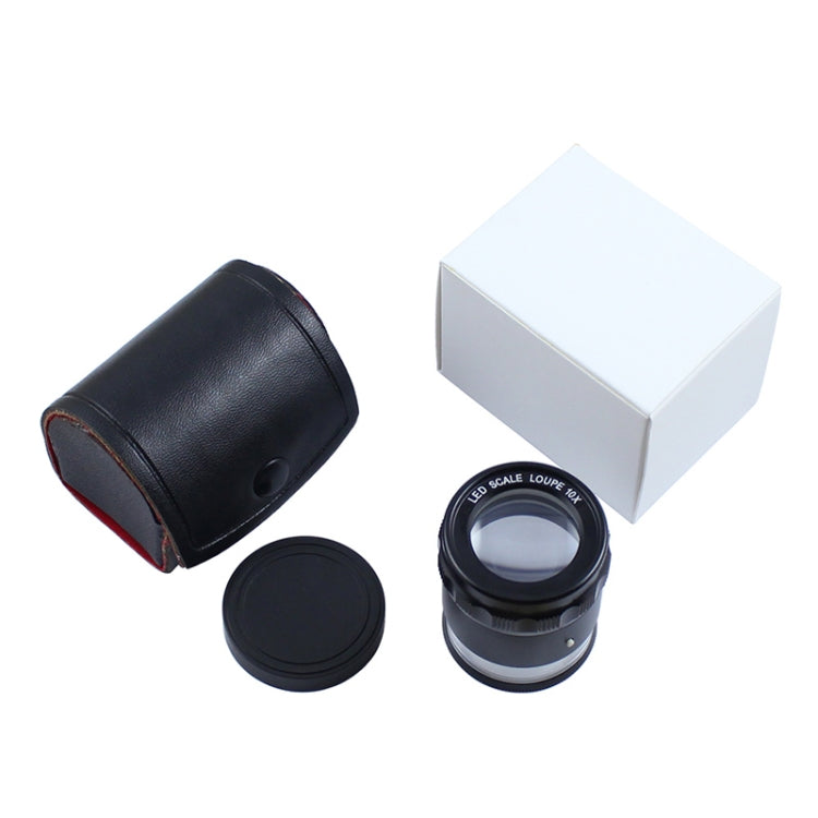 8 LED Lights 3 Groups Of Optical Glass HD With Scale 10 Times Magnifying Glass, Complex Scale Board, Cross Scale Board