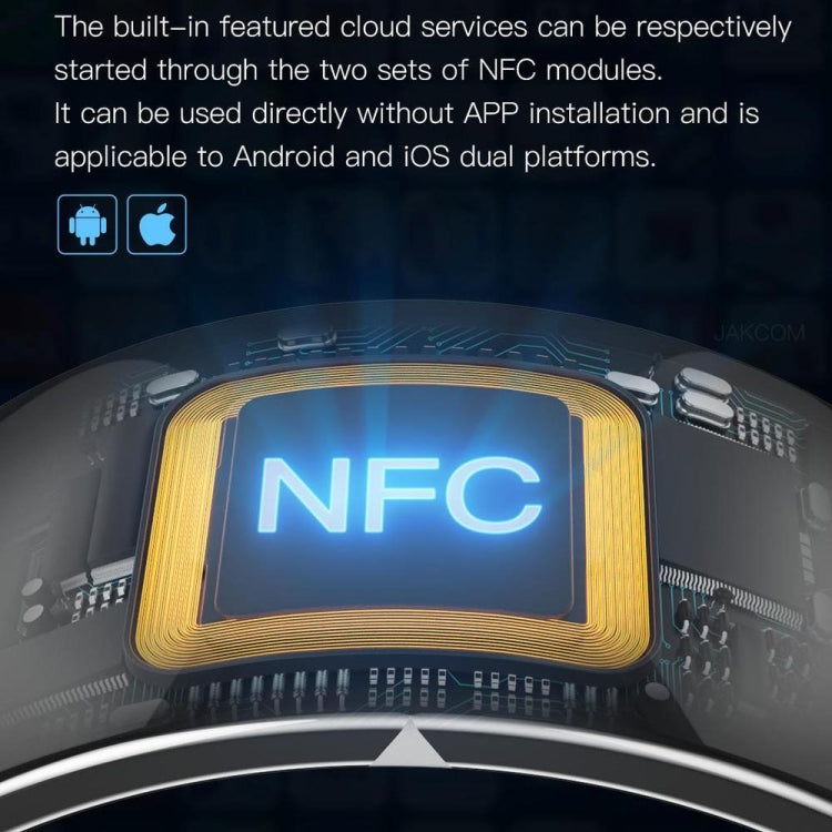 JAKCOM R4 Smart Ring Multifunktionaler „Herr der Ringe“, Größe: 57,1 mm für Apple & Android (Größe 8)