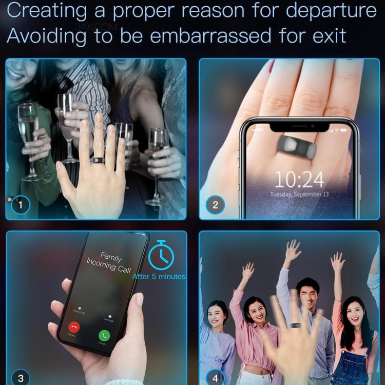 JAKCOM R4 Smart Ring Multifunktionaler „Herr der Ringe“, Größe: 57,1 mm für Apple & Android (Größe 8)