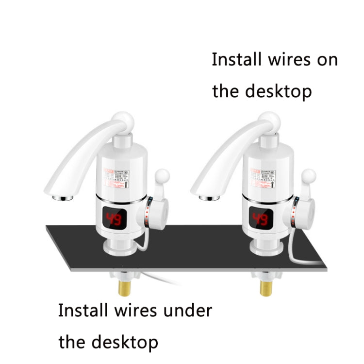 Digital Display Electric Heating Faucet Instant Hot Water Heater EU Plug, Digital Display Horizontal Tube, Digital Display Elbow, Digital Horizontal Tube With Leakage Protection, Digital Elbow With Leakage Protection, Lamp Display Elbow                ...
