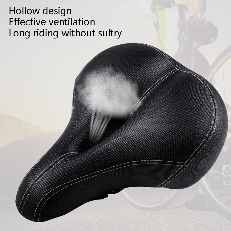 Bicycle Seat With Taillights With Light Mountain Bike Bicycle Saddle Seat Cushion(Black)