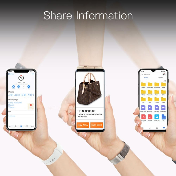 JAKCOM B6 Smartphone-Armband, unterstützt Blutdrucküberwachung / Blutsauerstoffüberwachung / Herzfrequenzüberwachung / Schlafüberwachung / NFC-Cloud-Dienst (Gold)