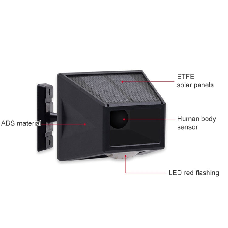 N911F 129dB Drahtloser solarbetriebener Alarm mit Bewegungsmelder sowie Licht- und Tonsignal