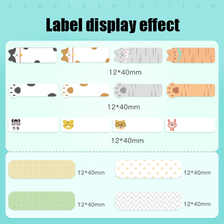 Thermal Label Paper Cosmetic Sticker Bottled Name Sticker For NIIMBOT D11 Printer, Transparent Sticker, Love, Cute Paradise, Birds and Flowers