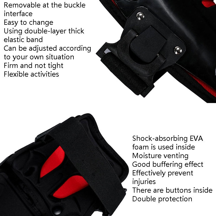 Motorcycle Outdoor Riding Anti-Fall Protective Gear Knee Pads, Black, Black Red