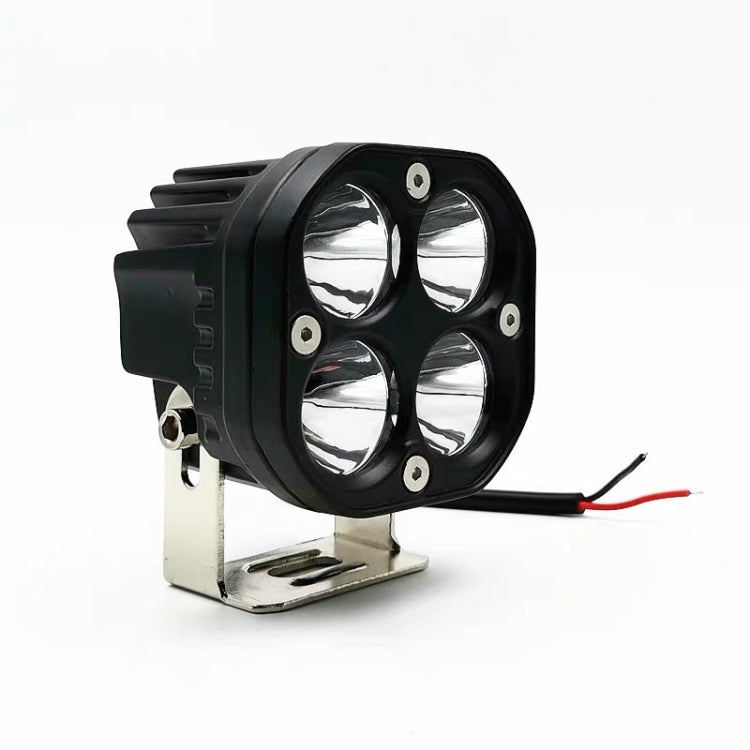 40W White Light Motorcycle LED Spotlight Headlight Car Front Bumper Light Off-Road Vehicle Modified Roof Light, White Light