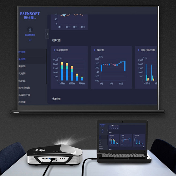 2m JH HV10 1080P HDMI-auf-VGA-Kabel Projektor TV-Box Computer Notebook Industrie-Display-Adapterkabel