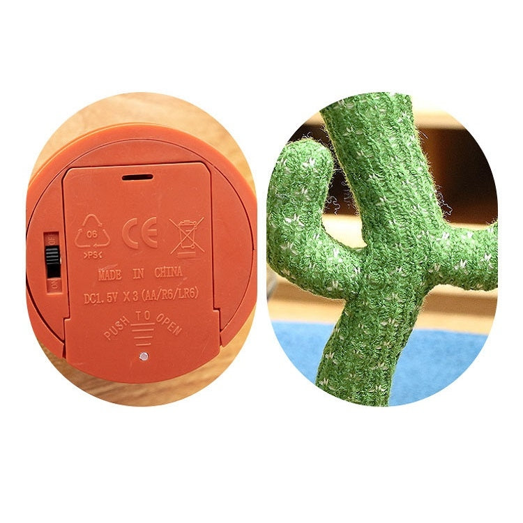 Electric Dancing Cactus Singing Holiday Gift Doll for Children, No Battery
