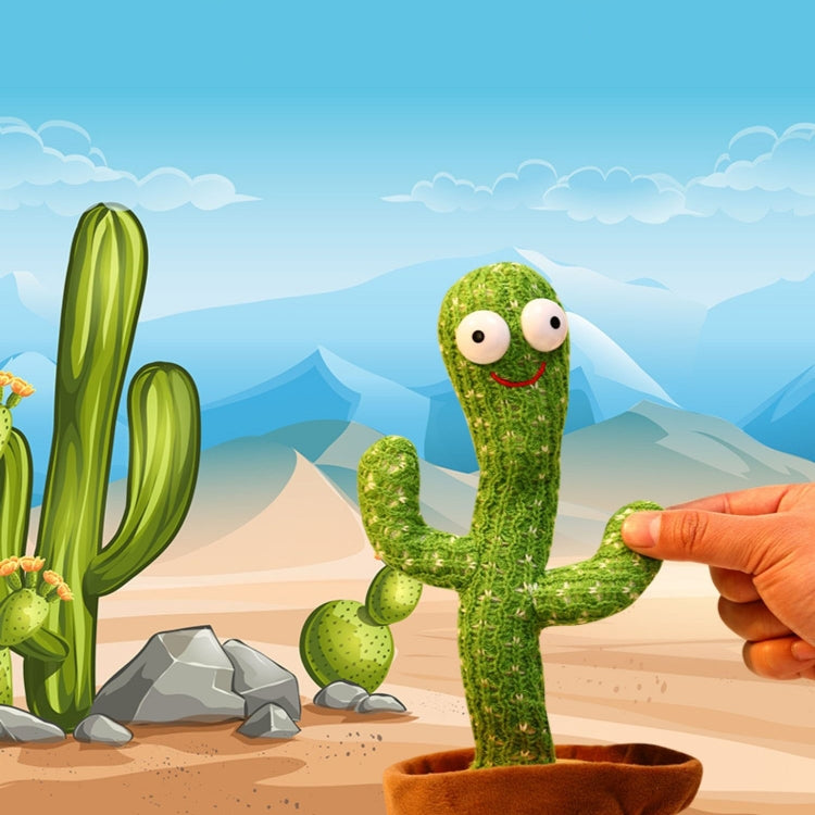 Electric Dancing Cactus Singing Holiday Gift Doll for Children, No Battery