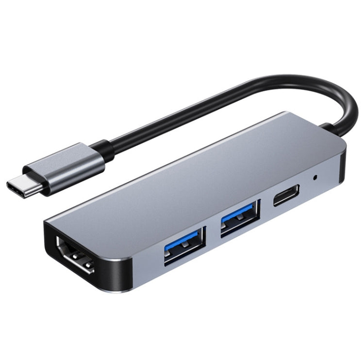 BYL-2011 4 In 1 USB-C / Type-C To 4K HDMI + USB 3.0 + USB 2.0 + PD USB-C / Type-C Charging Ports Multifunctional HUB Docking Station, 4 In 1