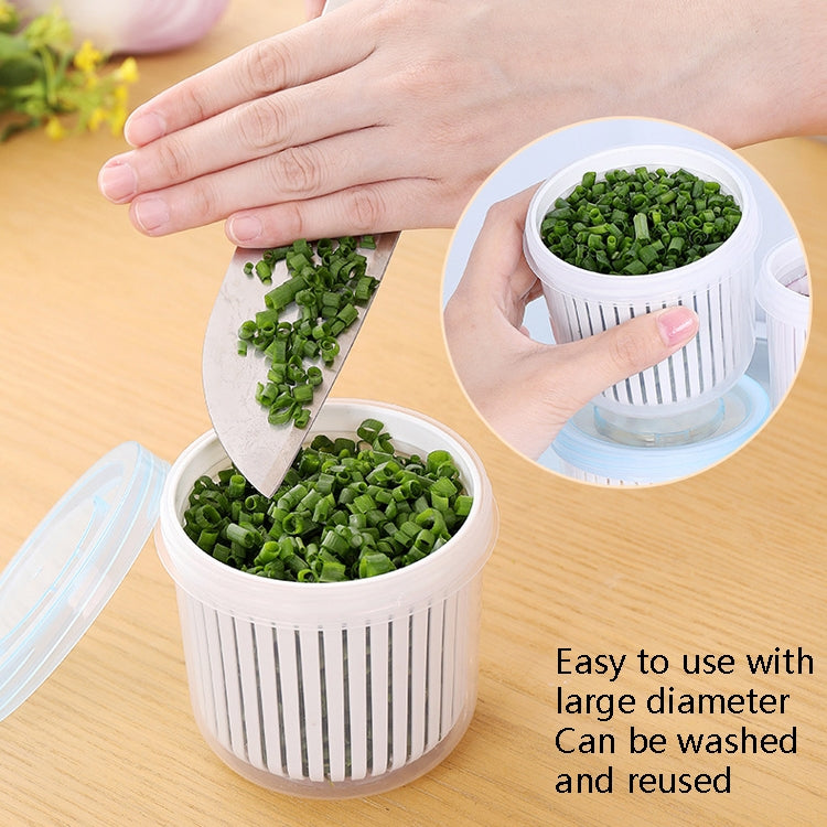 Onion Ginger Garlic Drainage Storage Box Kitchen Vegetable Plastic Storage Box Refrigerator Seal Storage Box, White