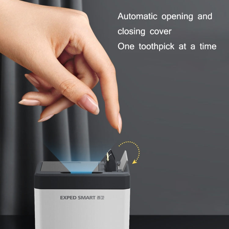 EXPED SMART Intelligent Induction Automatic Toothpick Box Household Restaurant Electric Toothpick Holder, Battery Version, USB Charge Version