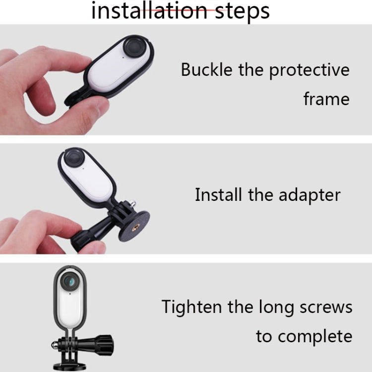 Sunnylife TY-Q9266 Halterung Stabilisator Fahrradclip mit Schraube für DJI, Insta360, GoPro und andere Action-Kameras, Kamerarahmenadapter, Rucksackclip, Stativ