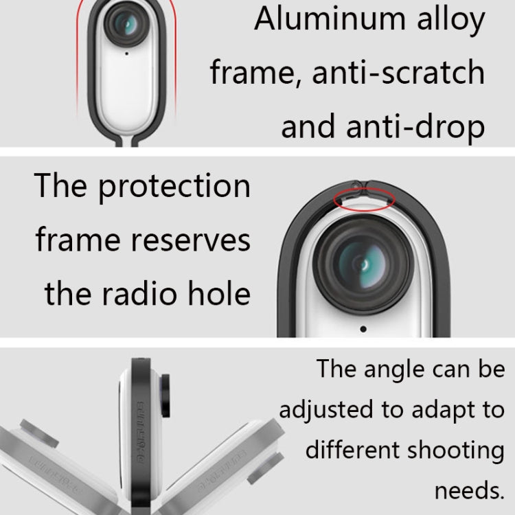 Sunnylife TY-Q9266 Halterung Stabilisator Fahrradclip mit Schraube für DJI, Insta360, GoPro und andere Action-Kameras, Kamerarahmenadapter, Rucksackclip, Stativ