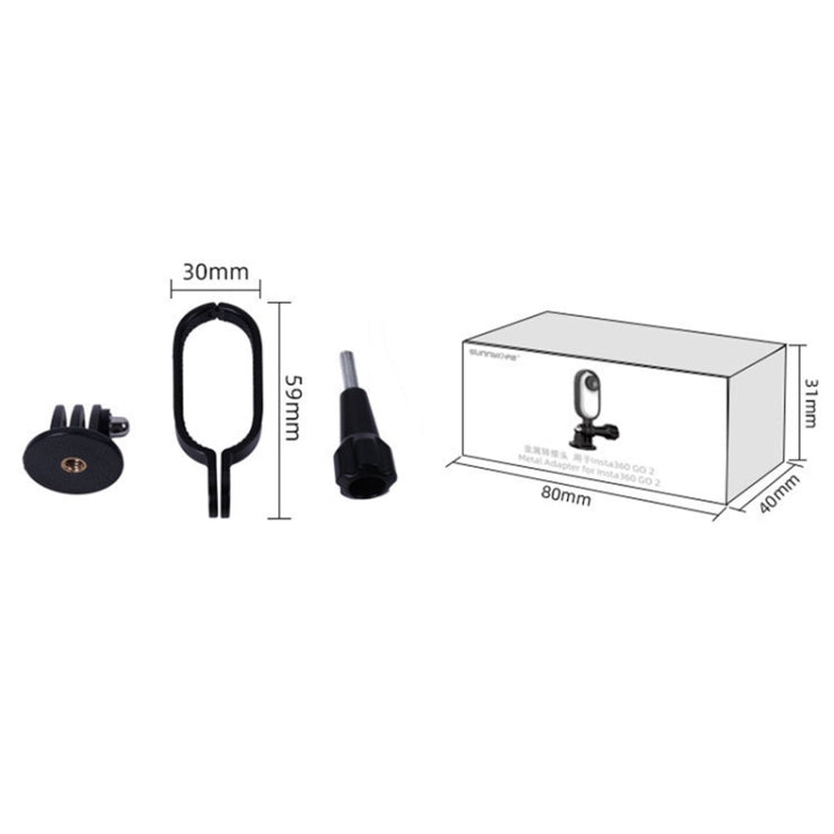 Sunnylife TY-Q9266 Halterung Stabilisator Fahrradclip mit Schraube für DJI, Insta360, GoPro und andere Action-Kameras, Kamerarahmenadapter, Rucksackclip, Stativ