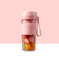 FS1300 Mini Juicer Home Portable Cooking Machine Student Juice Cup Juicer, Cherry Blossom Double Blade, Gem Blue Four Blade, Cherry Blossom Four  Blade