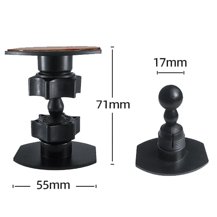 Mini-Gimbal-Kamerahalterung, Desktop-Handyhalterung, Rekorder-Autohalterung, Dual-Befestigung, 1/4-Zoll-Schraubanschluss für GoPro, Magnet-Haftung für Telefone