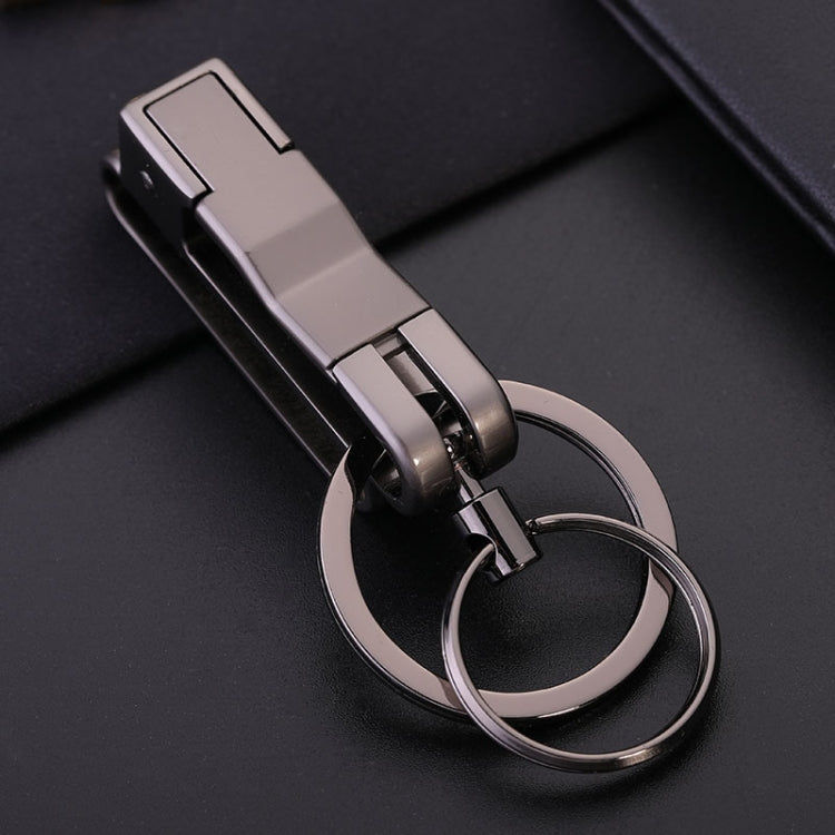 Car Keychain Men Metal Anti-Lost Double Ring Detachable Keychain, ZB-8782