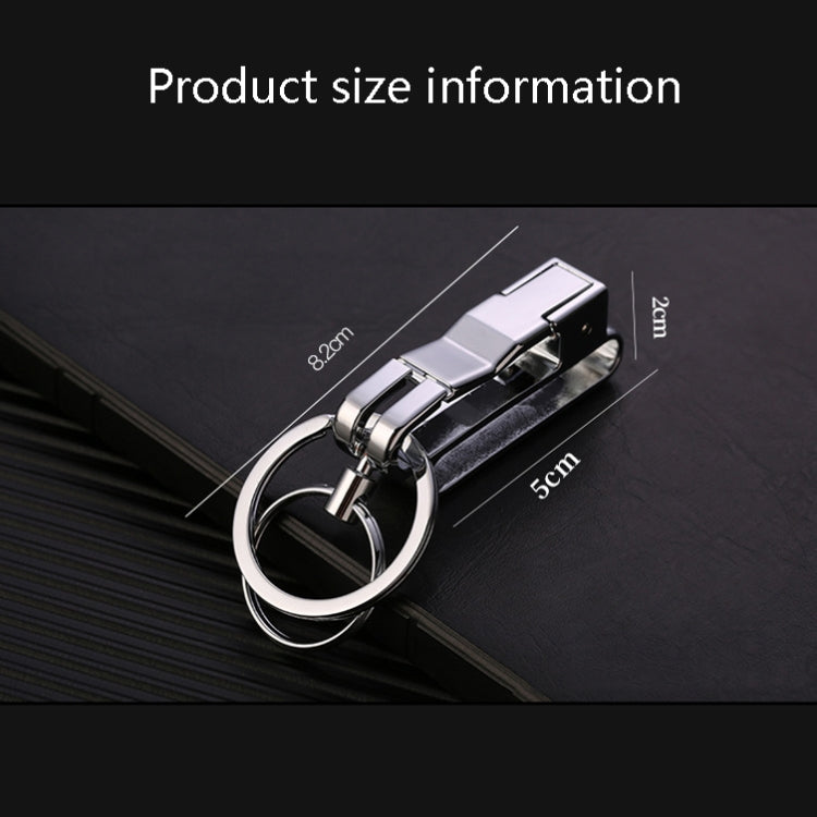 Car Keychain Men Metal Anti-Lost Double Ring Detachable Keychain, ZB-8782