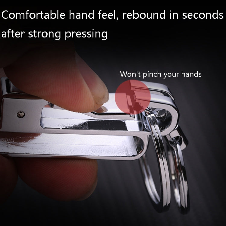 Car Keychain Men Metal Anti-Lost Double Ring Detachable Keychain, ZB-8782