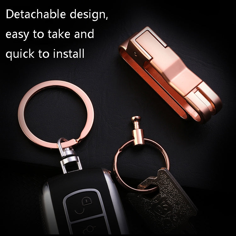Car Keychain Men Metal Anti-Lost Double Ring Detachable Keychain, ZB-8782