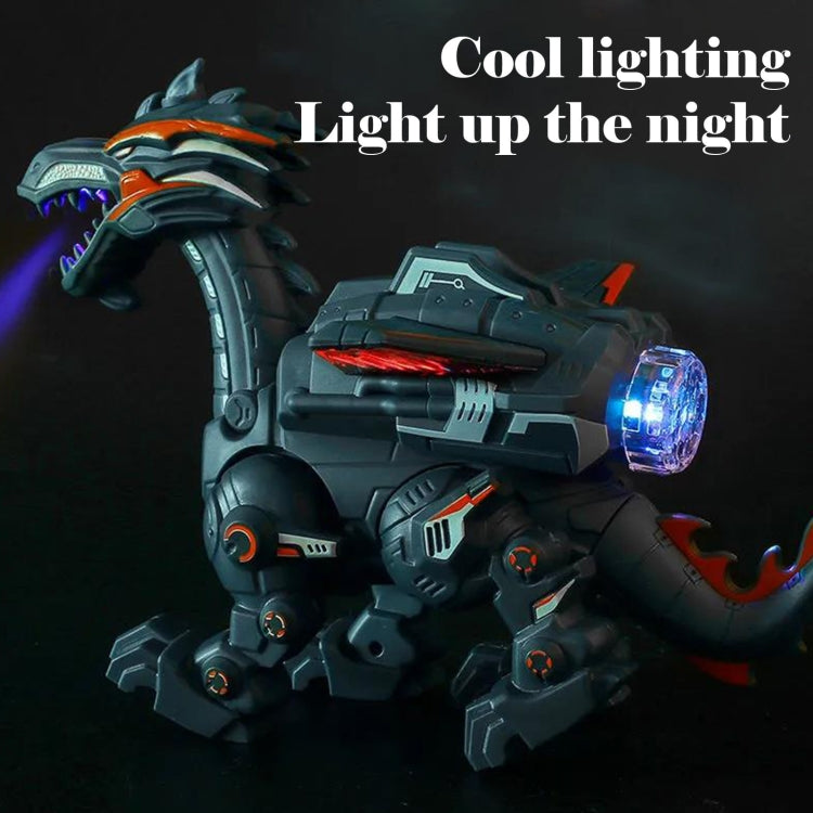 Electric Mechanical Dinosaur Toy Simulation Animal Toy Multifunctional Sound And Light Toy, Style:, Spray-Blue, Spray-Dark Black, No Spray-Gray, No Spray-Green