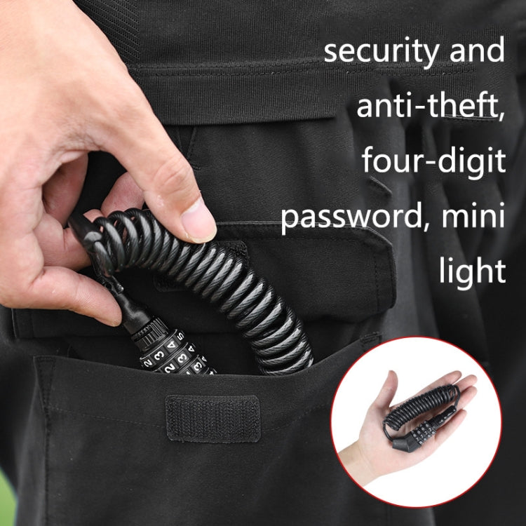 Bike Cable Lock WEST BIKING 4 Digit Password Anti-Theft Helmet Lock