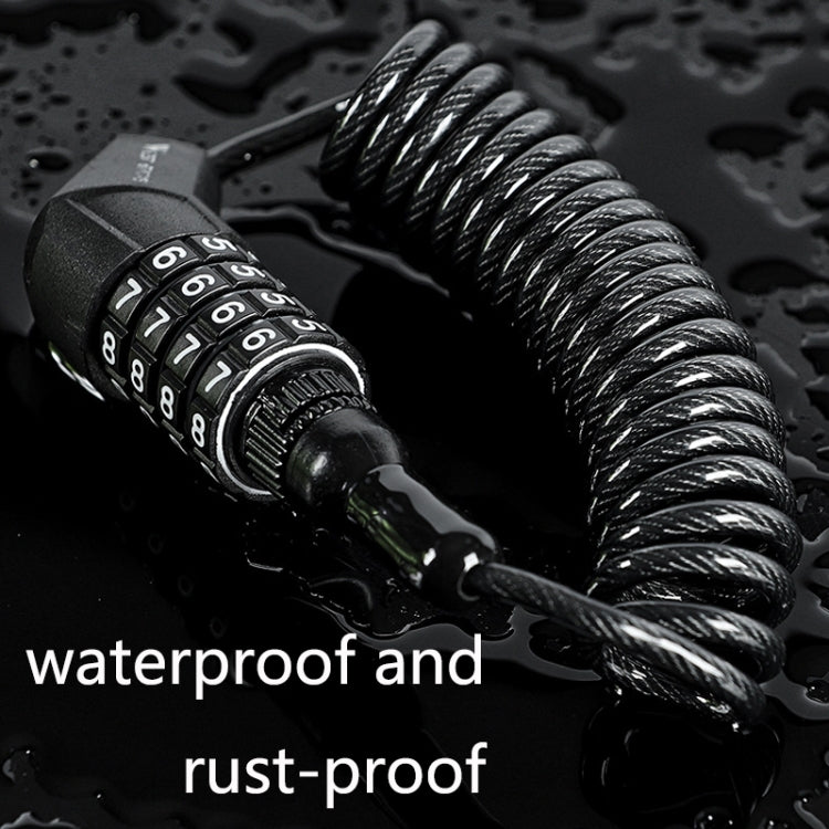 Bike Cable Lock WEST BIKING 4 Digit Password Anti-Theft Helmet Lock
