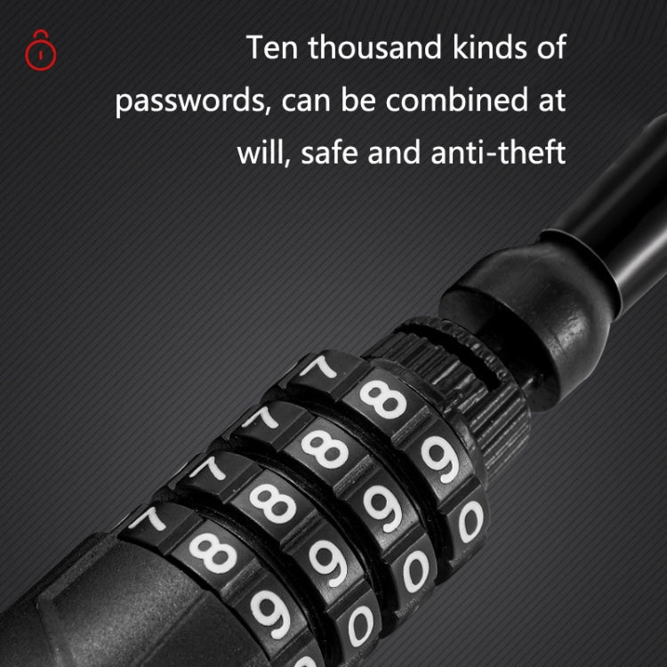 Bike Cable Lock WEST BIKING 4 Digit Password Anti-Theft Helmet Lock