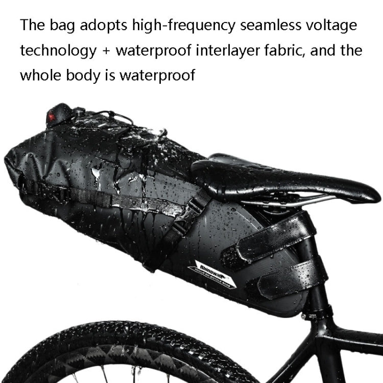 Rhinowalk RK19511 Full Waterproof Bicycle Saddle Tail Bag Big Capacity Road Bike Bag, RK19511 Black 10L, RK19512 Black 5L, RK19513 Black 13L