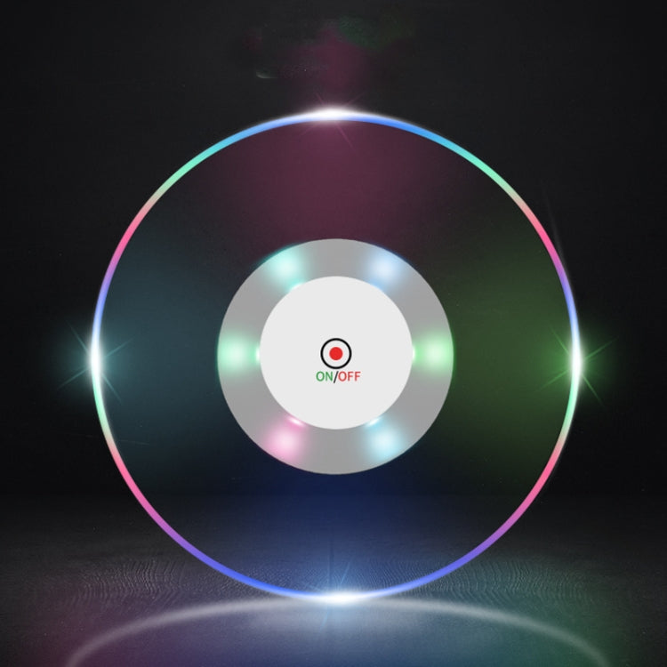 LED Flashing Coaster Bar KTV Cocktail Base Light Luminous Coaster, Round White Light, Round Color Light, Upgrade Anti-slip Round White Light, Upgrade Anti-slip Round Color Light