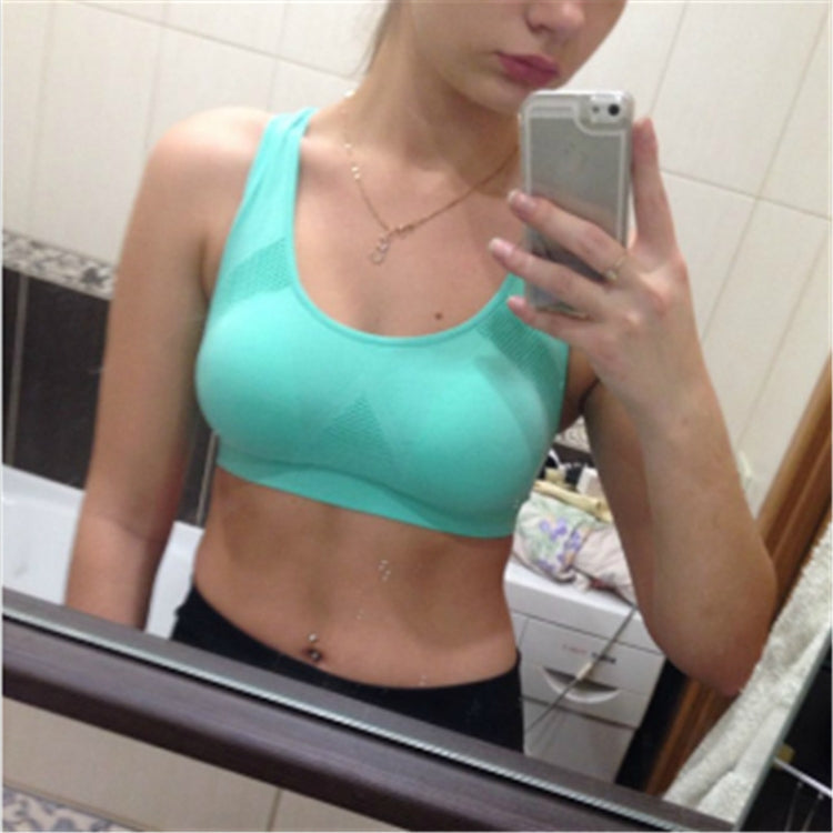 High Stretch Breathable Top Fitness Women Padded Sports Bra, Size:XL (Black)