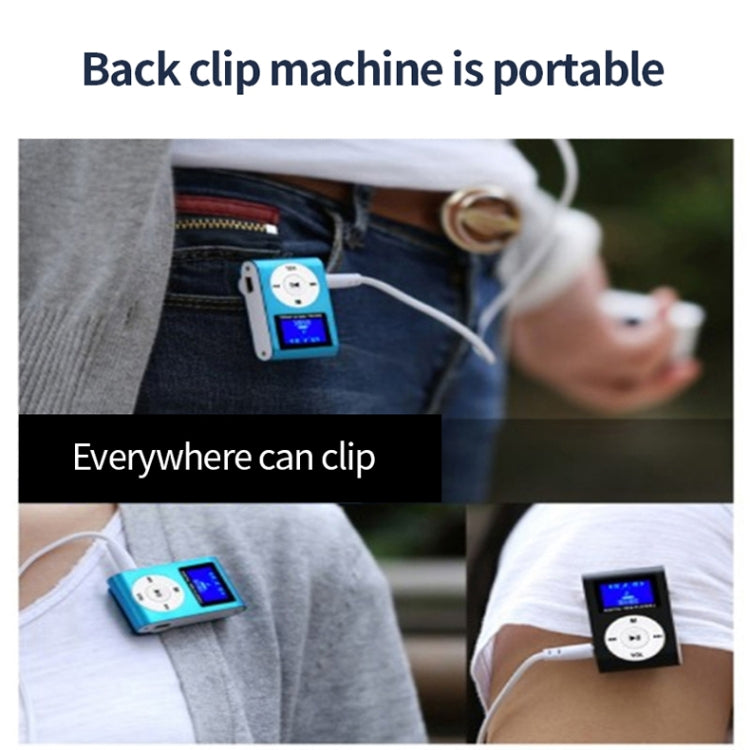 128M????? Mini Lavalier Metal MP3 Music Player with Screen(Black)