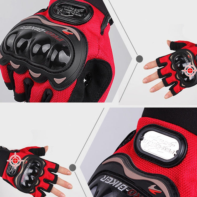PRO-BIKER PRO01C Outdoor Cycling Glove Motorcycle Anti-Drop Safety Protection Half-Finger Glove, M, L, XL, XXL
